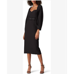 Fame and Partners The Maiden Dress Plus Size 18 Midi Black Sweetheart Sheath